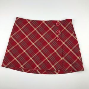 MNG RED PLAID/TARTAN MINI SKIRT